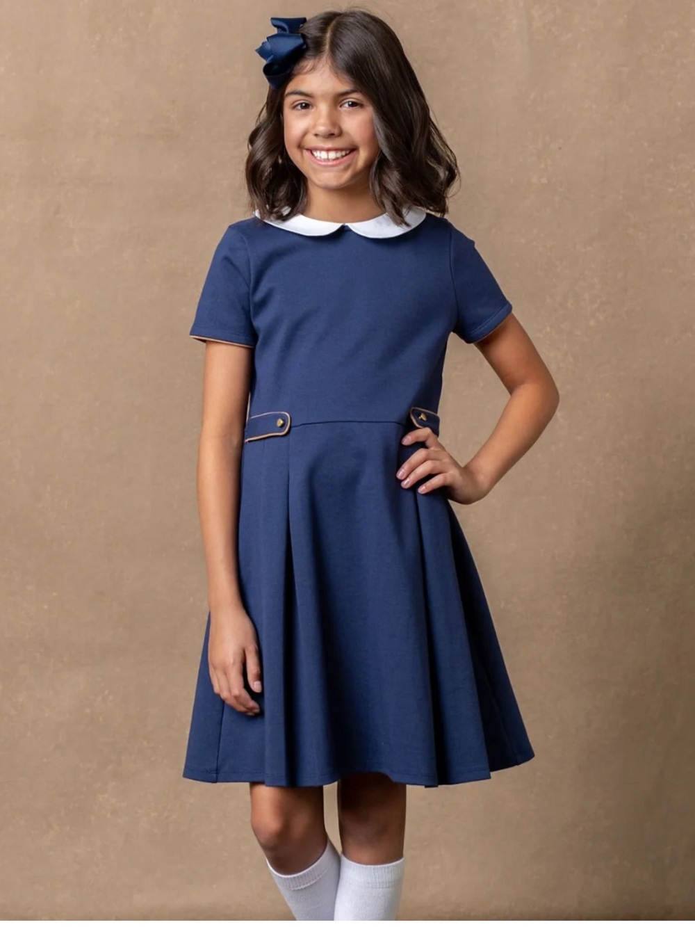 Navy Peter Pan Collar Dress